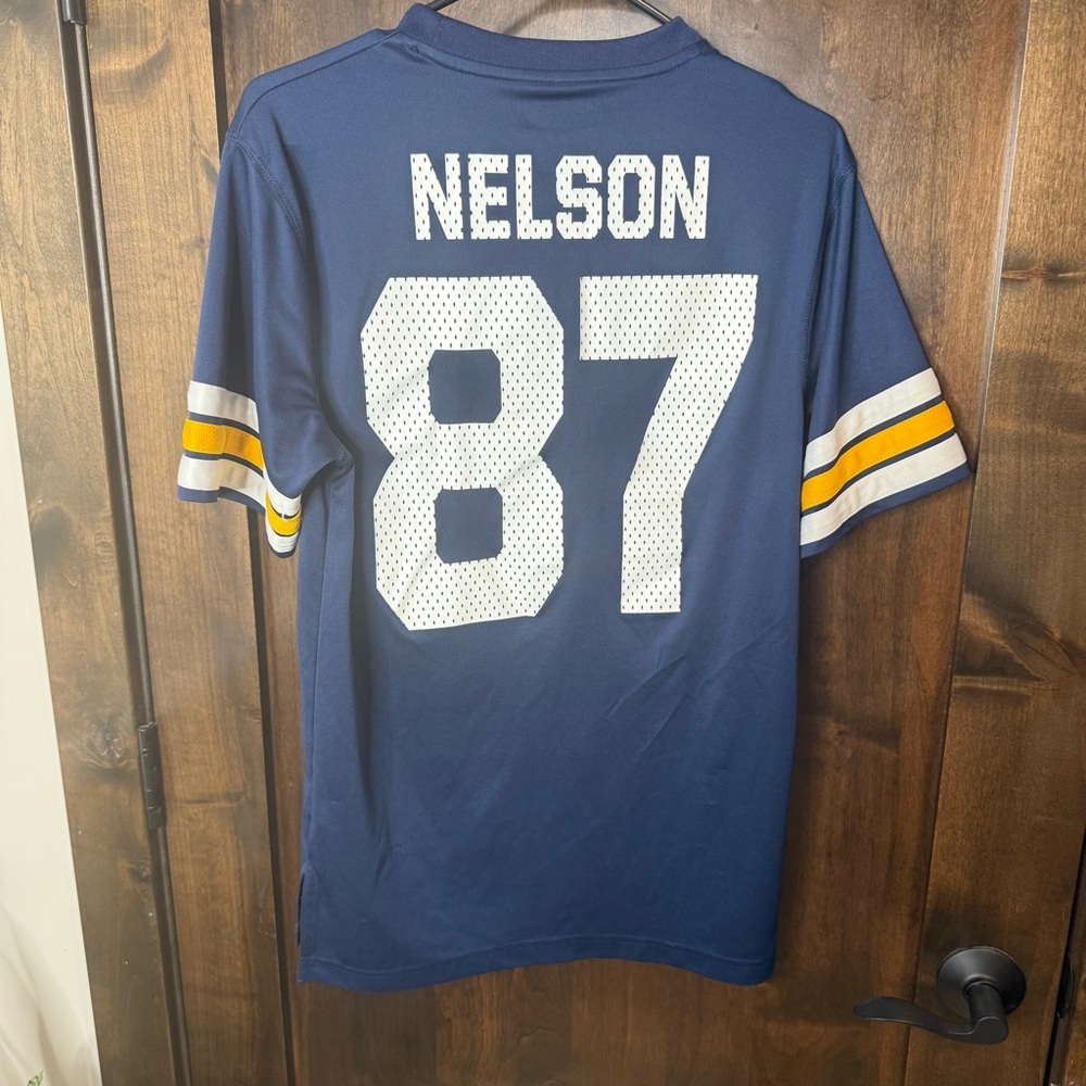 Green bay packers 87 jersey Jordy Nelson Size S blue nfl team apparel - Picture 3 of 4